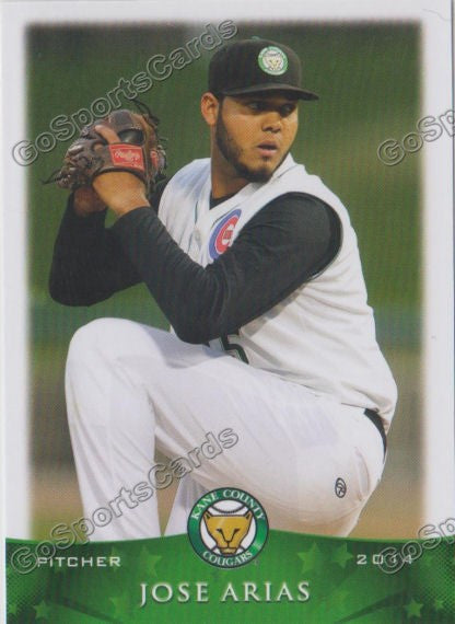 2014 Kane County Cougars Jose Arias