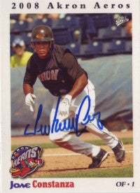 Jose Constanza 2008 Akron Aeros (Autograph)
