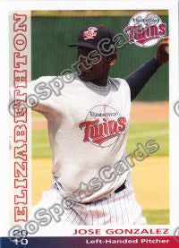 2010 Elizabethton Twins Jose Gonzalez