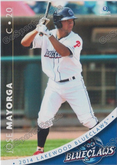 2014 Lakewood BlueClaws Jose Mayorga