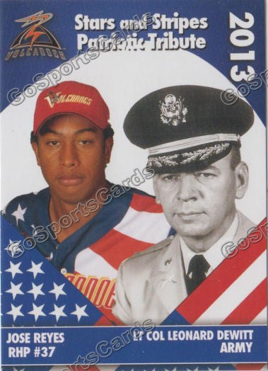 2013 Salem Keizer Volcanoes Stars and Stripes SGA Jose Reyes