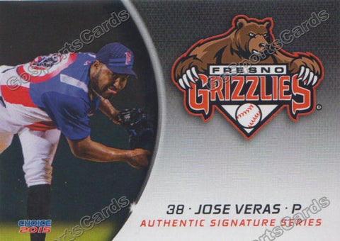 2015 Fresno Grizzlies Jose Veras