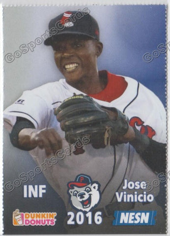2016 Pawtucket Red Sox SGA Dunkin Donuts Jose Vinicio