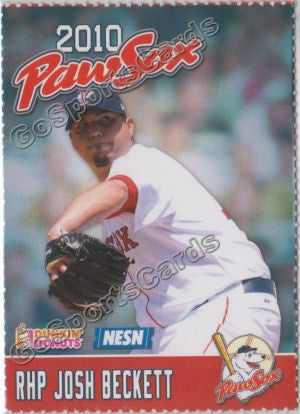2010 Pawtucket Red Sox Dunkin Donuts Josh Beckett
