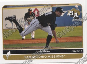 2012 San Antonio Missions Josh Geer