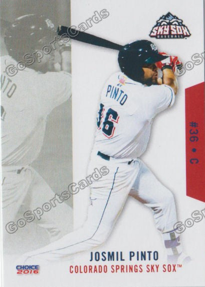 2016 Colorado Springs Sky Sox Josmil Pinto