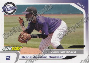2012 Grand Junction Rockies Juan Ciriaco