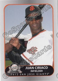 2012 San Jose Giants Juan Ciriaco