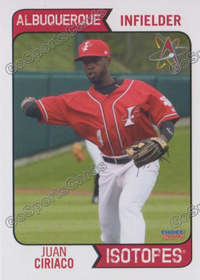 2016 Albuquerque Isotopes Juan Ciriaco