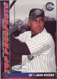 2002 International League Top Prospects Choice Juan Rivera