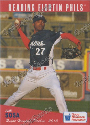 2013 Reading Fightins Phils Updated SGA 2nd Juan Sosa