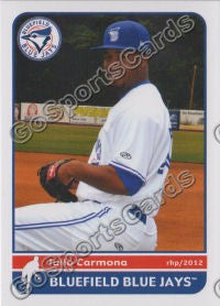 2012 Bluefield Blue Jays Julio Carmona