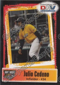 2011 Bowling Green Hot Rods DAV Julio Cedeno