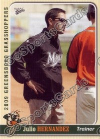 2009 Greensboro Grasshoppers Julio Hernandez