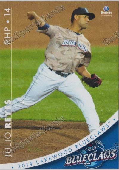 2014 Lakewood BlueClaws Julio Reyes