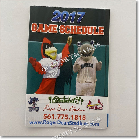 2017 Jupiter Hammerheads Palm Beach Cardinals Pocket Schedule
