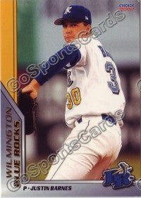 2007 Choice Wilmington Blue Rocks #4 Justin Barnes