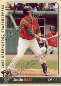 2009 Greensboro Grasshoppers Justin Bass