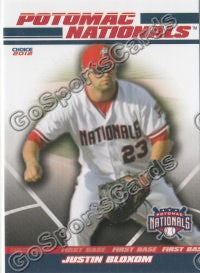 2012 Potomac Nationals Justin Bloxom