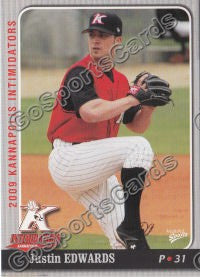 2009 Kannapolis Intimidators Justin Edwards