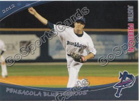 2012 Pensacola Blue Wahoos Justin Freeman