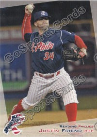 2012 Reading Phillies 2nd Justin Friend