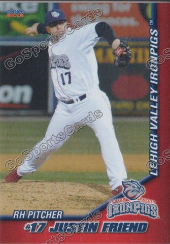 2013 Lehigh Valley IronPigs Justin Friend