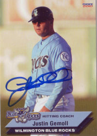 Justin Gemoll 2010 Wilmington Blue Rocks (Autograph)