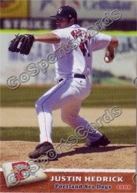 2009 Portland Sea Dogs Justin Hedrick