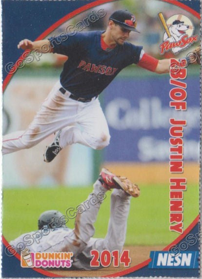 2014 Pawtucket Red Sox SGA Dunkin Donuts Justin Henry