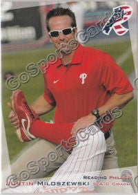 2012 Reading Phillies 2nd Justin Miloszewski
