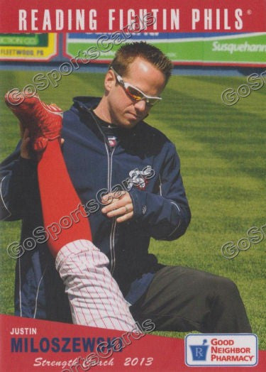 2013 Reading Fightins Phils Updated SGA 2nd Justin Miloszewski