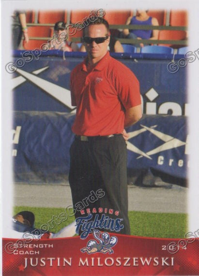 2014 Reading Fightin Phils Justin Miloszewski