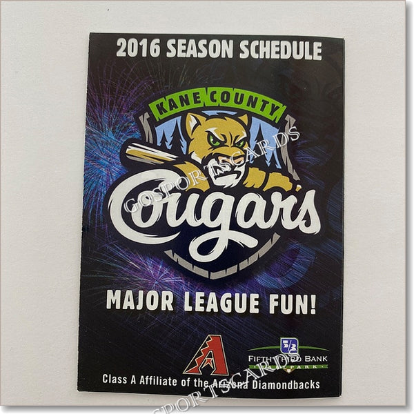 2016 Kane County Cougars Pocket Schedule – Go Sports Cards 2016-kane-county-cougars-pocket-schedule-go-sports-cards