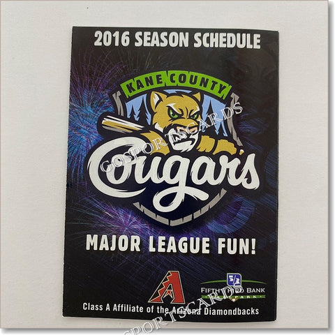2016 Kane County Cougars Pocket Schedule