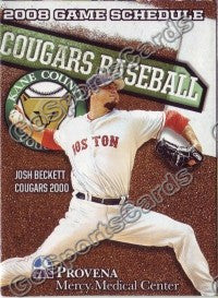 2009 Kane County Cougars Beckett Pocket Schedule