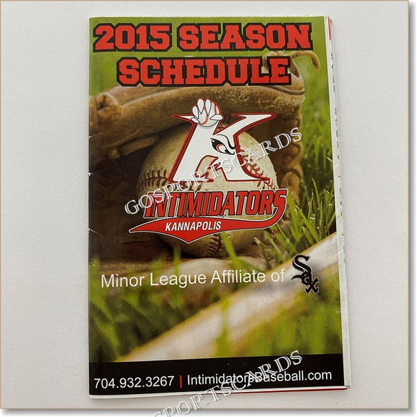 2015 Kannapolis Intimidators Pocket Schedule