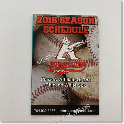 2016 Kannapolis Intimidators Pocket Schedule