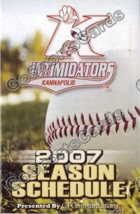 2007 Kannapolis Intimidators Pocket Schedule