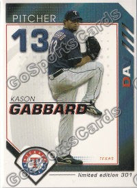 2007 Texas Rangers DAV #301 Kason Gabbard