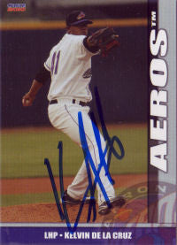 Kelvin De La Cruz 2010 Akron Aeros (Autograph)
