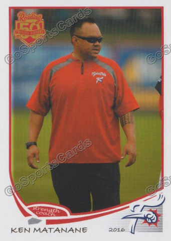 2016 Reading Fightin Phils Ken Matanane