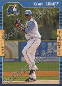 2011 Myrtle Beach Pelicans Kennil Gomez