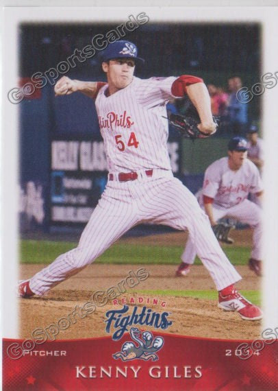 2014 Reading Fightin Phils Ken Kenny Giles