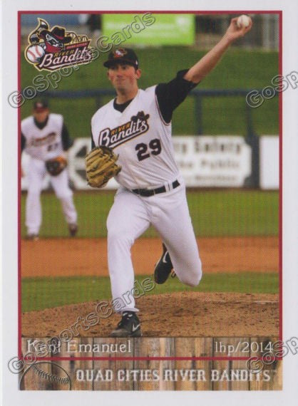 2014 Quad Cities River Bandits Kent Emanuel