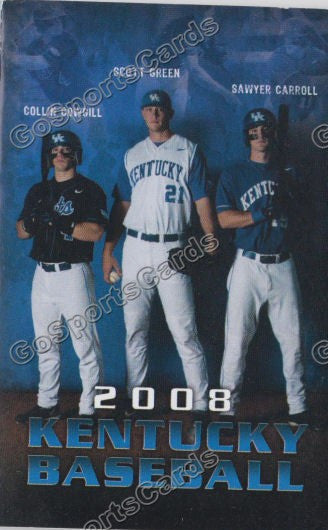 Collin Cowgill Sawyer Carroll Scott Green 2008 Kentucky Wildcats Pocket Schedule