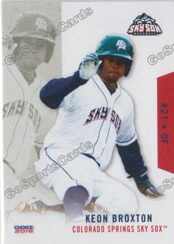 2016 Colorado Springs Sky Sox Keon Broxton