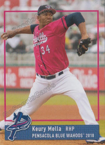 2018 Pensacola Blue Wahoos Keury Mella
