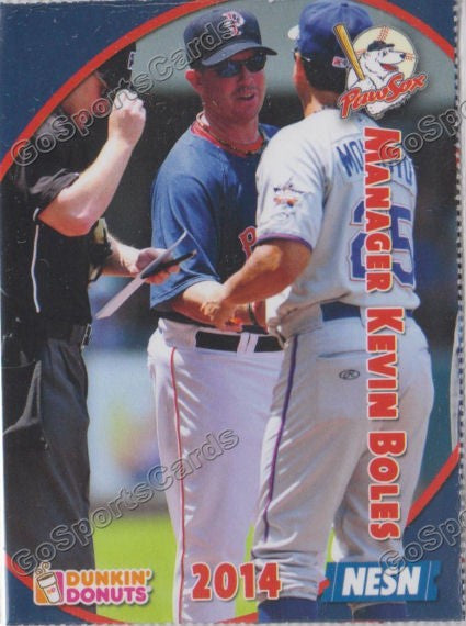 2014 Pawtucket Red Sox SGA Dunkin Donuts Kevin Boles