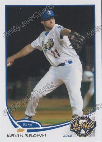 2016 Rancho Cucamonga Quakes Kevin Brown